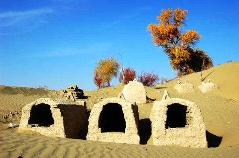Tombs in the desert Foto stock