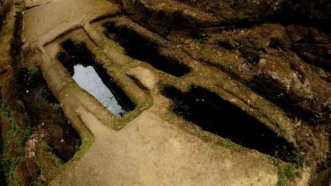 TOMBS WITH HUMAN BODY FORM Stock Footage 93521010