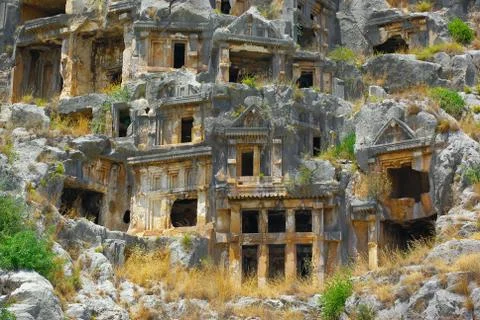 Tombs in Myra Stock Photos