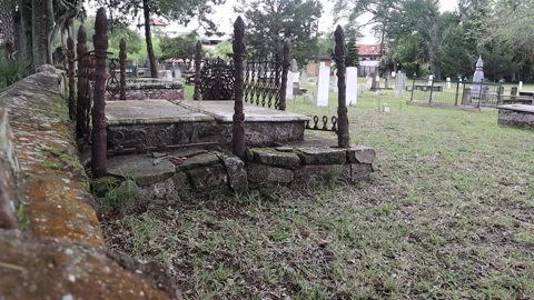 Tombs in very old Graveyard Stock Footage 152602710