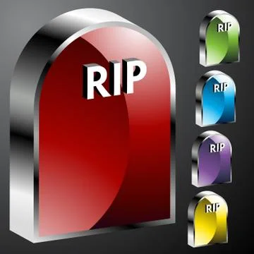 Tombstone buttons Stock Illustration