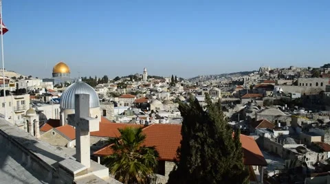 Tombstone christian in jerusalem Stock-Footage 40649723