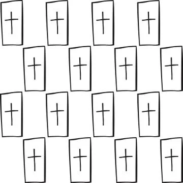 Tombstone with cross seamless pattern. Stock Illustration