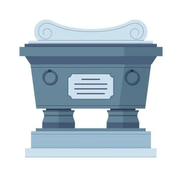 Tombstone crypt vector construction for dead people isolated on white background Ilustración de archivo