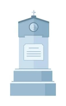 Tombstone crypt vector construction for dead people isolated on white background Ilustración de archivo
