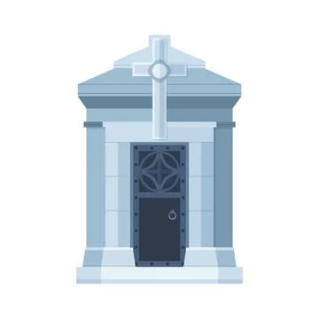 Tombstone crypt vector construction for dead people Ilustración de archivo