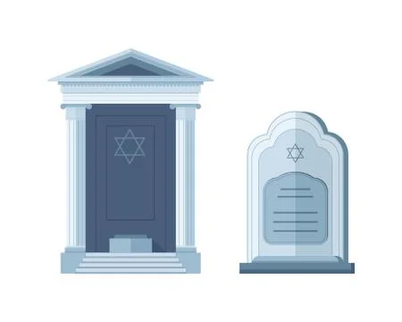 Tombstone crypt vector construction for dead people Ilustración de archivo