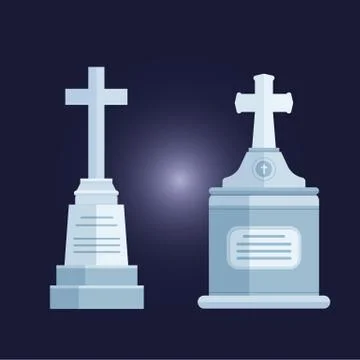 Tombstone crypt vector construction for dead people Ilustración de archivo