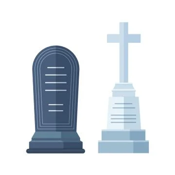 Tombstone crypt vector construction for dead people Ilustración de archivo