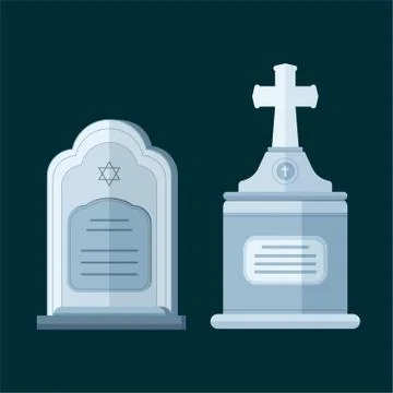 Tombstone crypt vector construction for dead people Ilustración de archivo