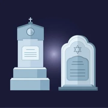 Tombstone crypt vector construction for dead people Ilustración de archivo