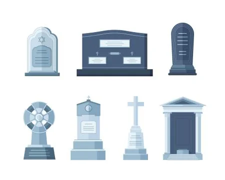 Tombstone crypt vector construction for dead people Ilustración de archivo