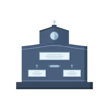 Tombstone crypt vector construction for dead people Ilustración de archivo