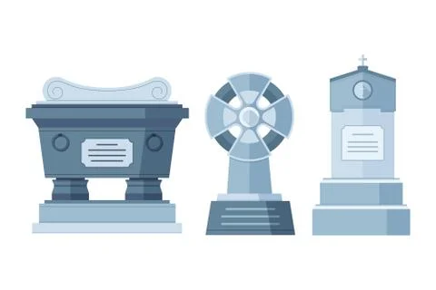 Tombstone crypt vector construction for dead people Ilustración de archivo