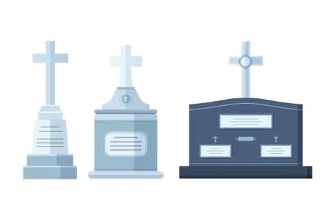 Tombstone crypt vector construction for dead people Ilustración de archivo