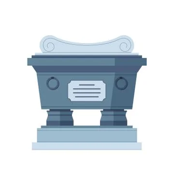 Tombstone crypt vector construction for dead people Ilustración de archivo
