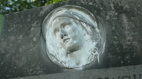 Tombstone face Video stock 115033528