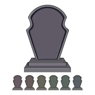 Tombstone headstone cartoon vector graphic Stock Illustration