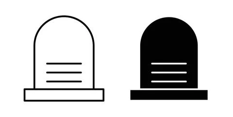 Tombstone icon vector art Illustrations Stock Illustration