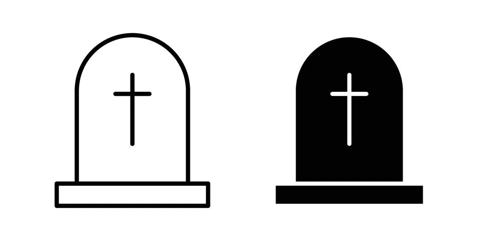 Tombstone icon vector editable eps10 Stock Illustration