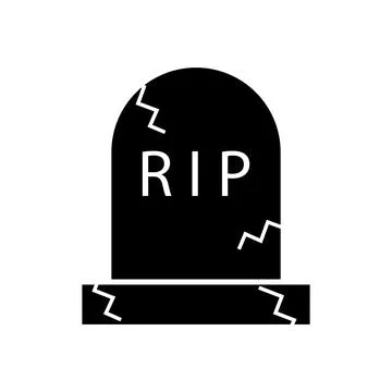 Tombstone icon vector Stock Illustration