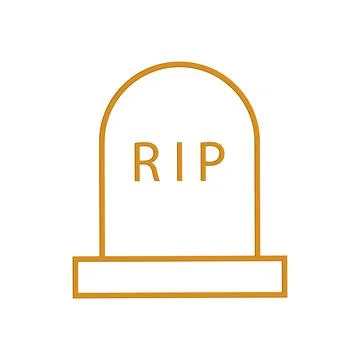 Tombstone icon vector Stock Illustration