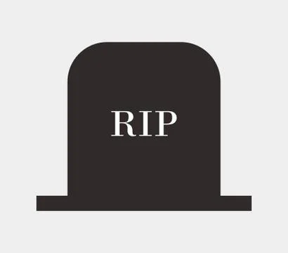 Tombstone icon on white background Stock Illustration