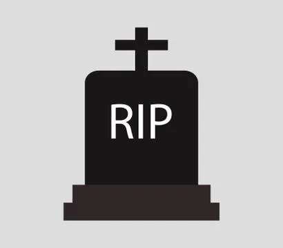 Tombstone icon on white background Stock Illustration