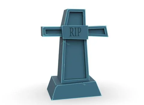 Tombstone, stylized as a cartoon on the background 스톡 일러스트