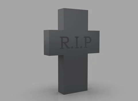 Tombstone on a white background 3d-rendering Stock-Illustration