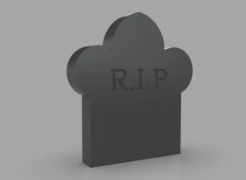 Tombstone on a white background 3d-rendering Ilustração Stock