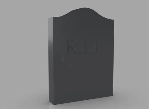 Tombstone on a white background 3d-rendering イラスト素材