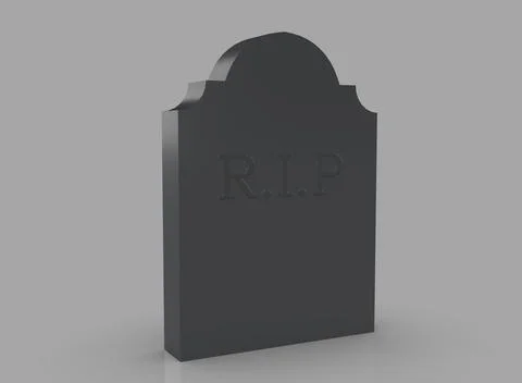 Tombstone on a white background 3d-rendering イラスト素材