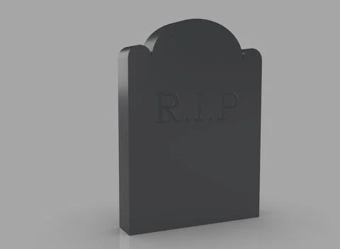 Tombstone on a white background 3d-rendering イラスト素材