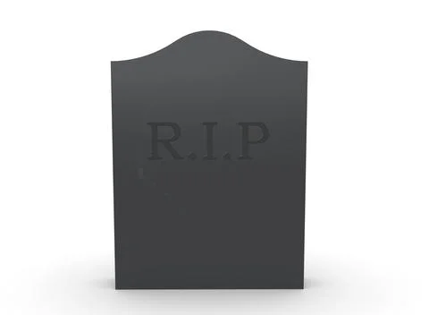 Tombstone on a white background 3d-rendering 스톡 일러스트