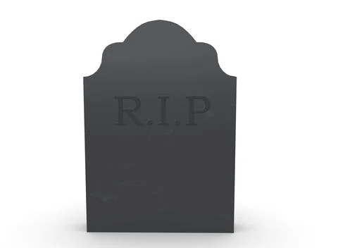 Tombstone on a white background 3d-rendering 스톡 일러스트