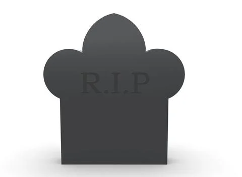 Tombstone on a white background 3d-rendering イラスト素材