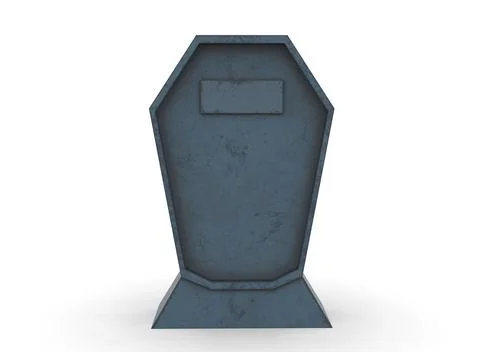 Tombstone on a white background 3d-rendering Stockillustratie