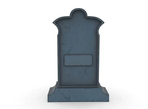 Tombstone on a white background 3d-rendering Stock-Illustration