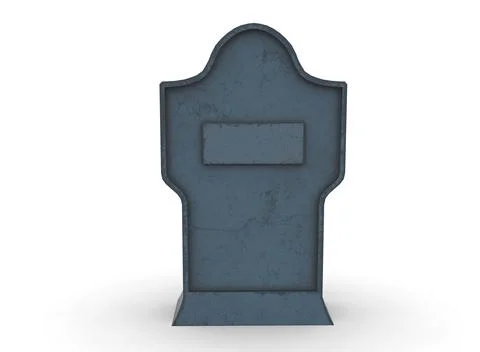 Tombstone on a white background 3d-rendering イラスト素材