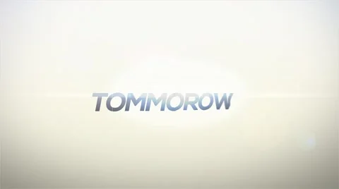 Tommorow Text Animation Stock Footage 66113110