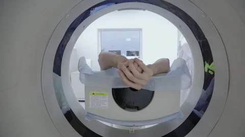 Tomograph, Patient on magnetic resonance imaging, medical examination Stock Footage