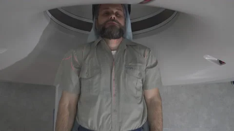 Tomographic Scanning Platforms. Mri Scanner, Tomograph With Patient Getting Stock Footage 107490939