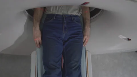 Tomographic Scanning Platforms. Mri Scanner, Tomograph With Patient Getting Stock Footage 107491014