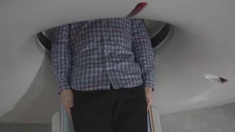 Tomographic Scanning Platforms. Mri Scanner, Tomograph With Patient Getting. 4k Stock Footage 107531785