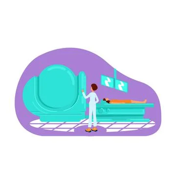 Tomography flat concept vector illustration Stockillustratie