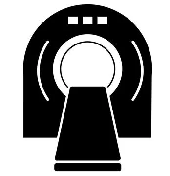 Tomography icon on white background. X-ray electronics sign. MRI scanner 스톡 일러스트
