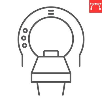 Tomography line icon Stock Illustration