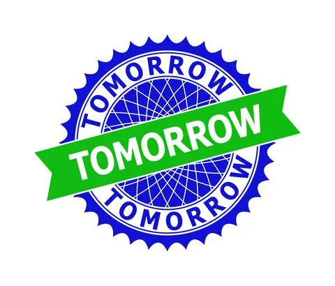 TOMORROW Bicolor Clean Rosette Template for Watermarks イラスト素材