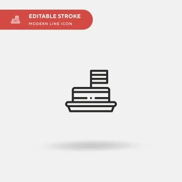 Tompouce Simple vector icon. Illustration symbol design template for web mobi Illustrazione stock